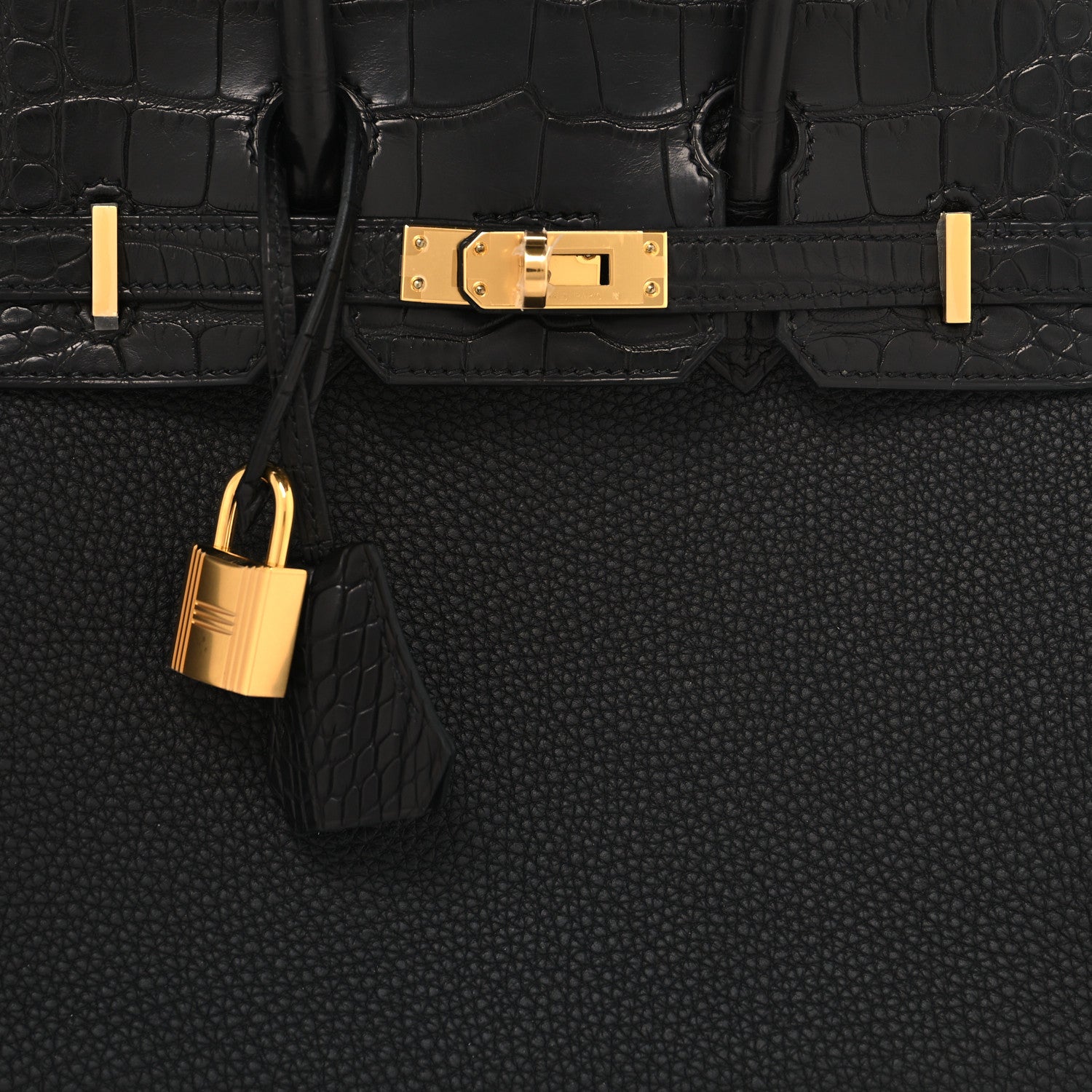 Hermes Togo Matte Alligator Birkin Touch 25 Black 8 of 16