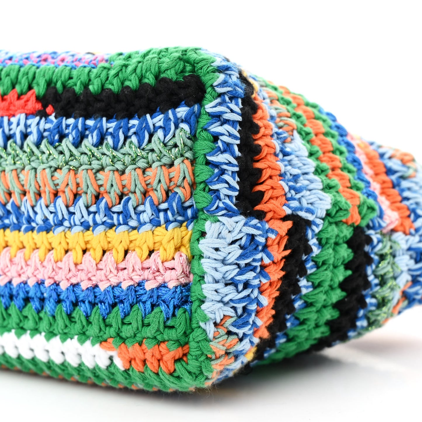 Fabric Crochet Pouch Multicolor