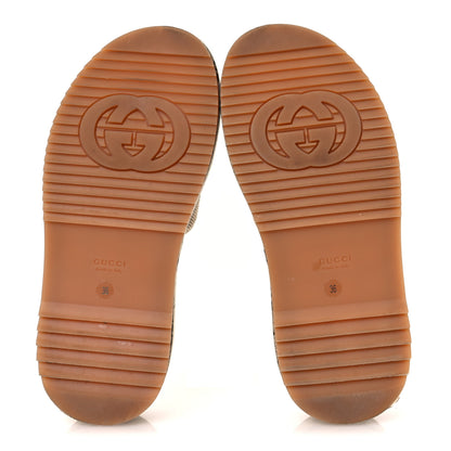 Gucci Monogram Maxi GG Angelina Platform 55mm Slide Sandals 36 Camel Ebony 7 of 11