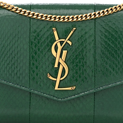 Saint Laurent Watersnake Uptown Crossbody Bag Green 9 of 12