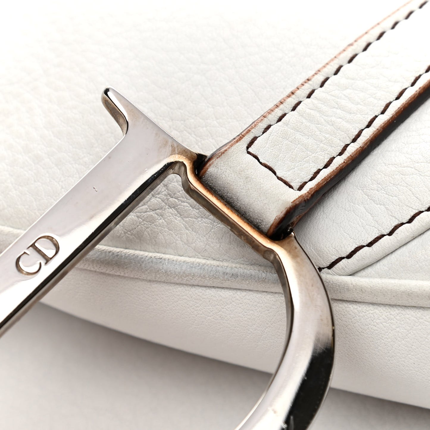 Calfskin Saddle Bag White