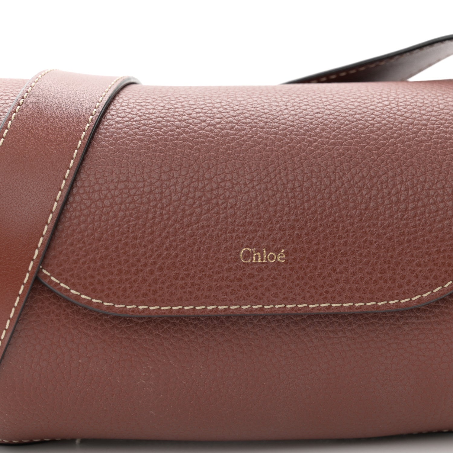 Chloe Small Grain Smooth Calfskin Mini Darryl Crossbody Sepia Brown 8 of 10