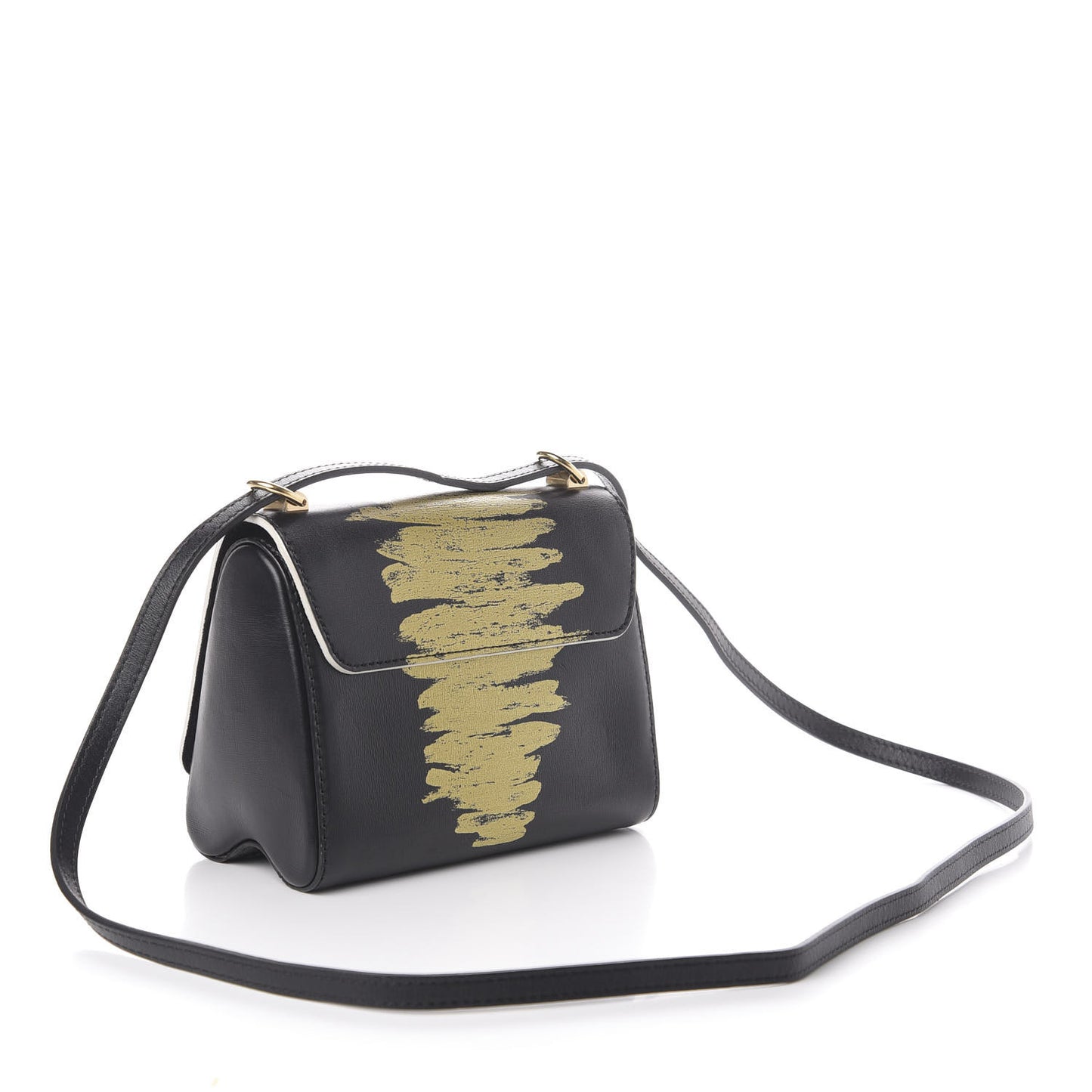 Calfskin Twist Shoulder Bag PM Light Gold
