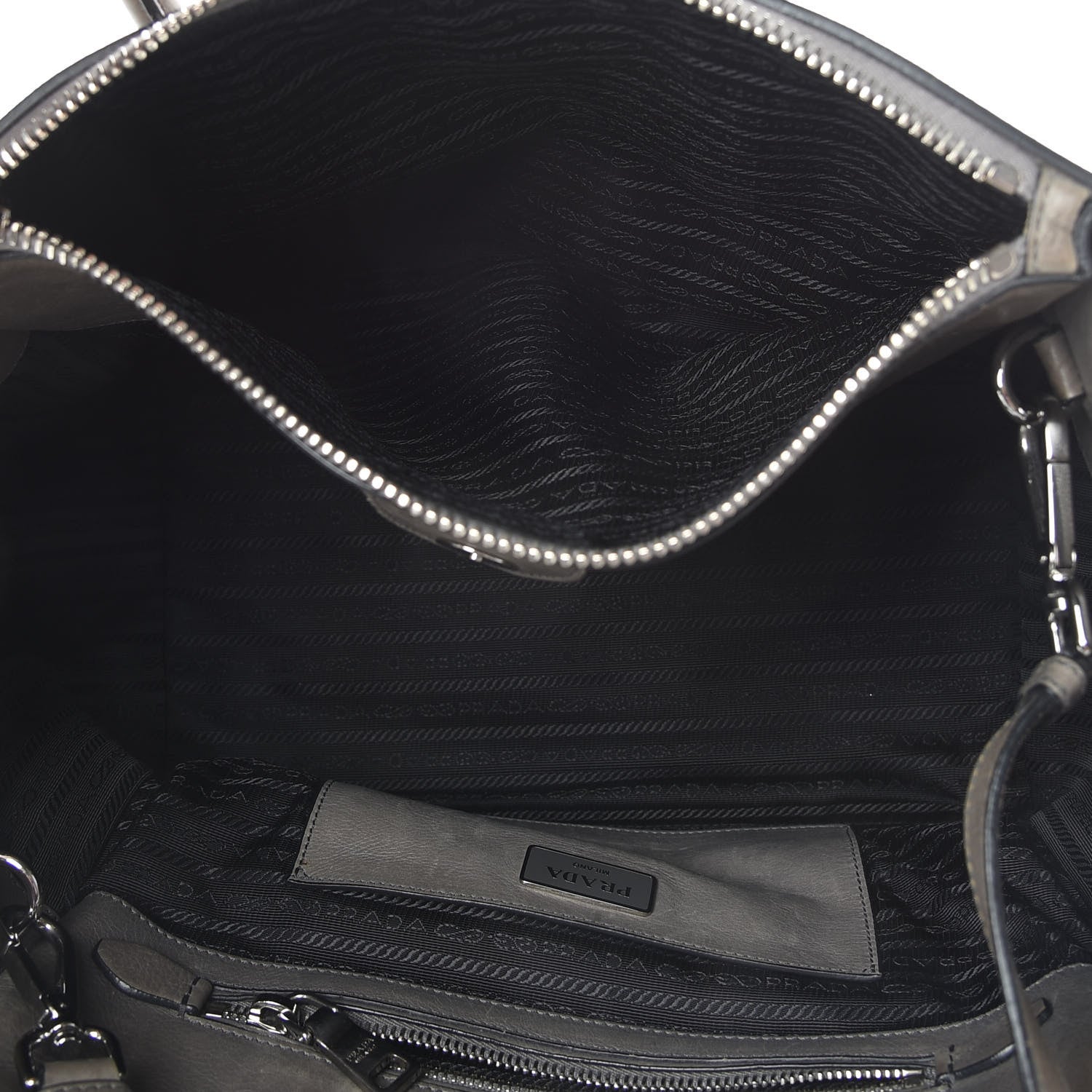 Prada Glace Calf Twin Pocket Tote Marmo 5 of 20