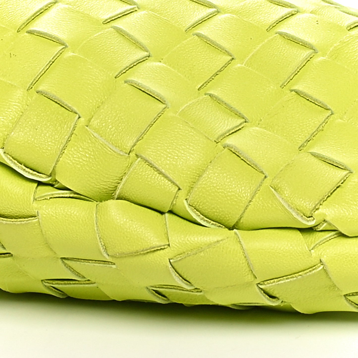 Nappa Intrecciato Medium Turn Pouch Acid Kiwi