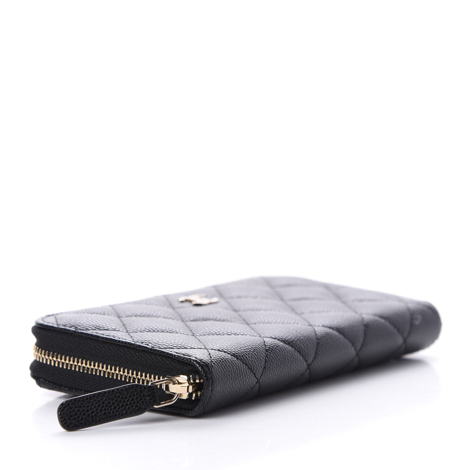 Chanel Caviar Quilted Small Zip Around Wallet Black 4 of 11
