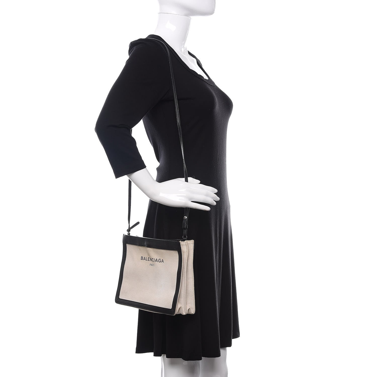 Balenciaga Cotton Canvas Pochette Crossbody Bag Black 2 of 18