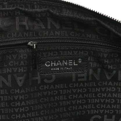 Chanel Caviar Square Stitched Duffel Bag Black 6 of 10