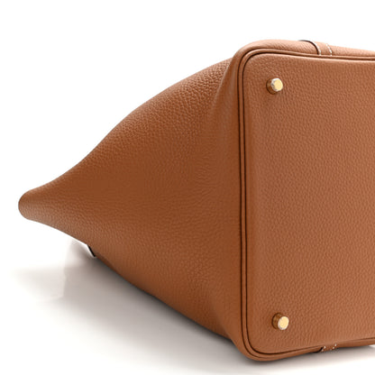 Hermes Taurillon Clemence Picotin Lock 22 MM Gold 8 of 10