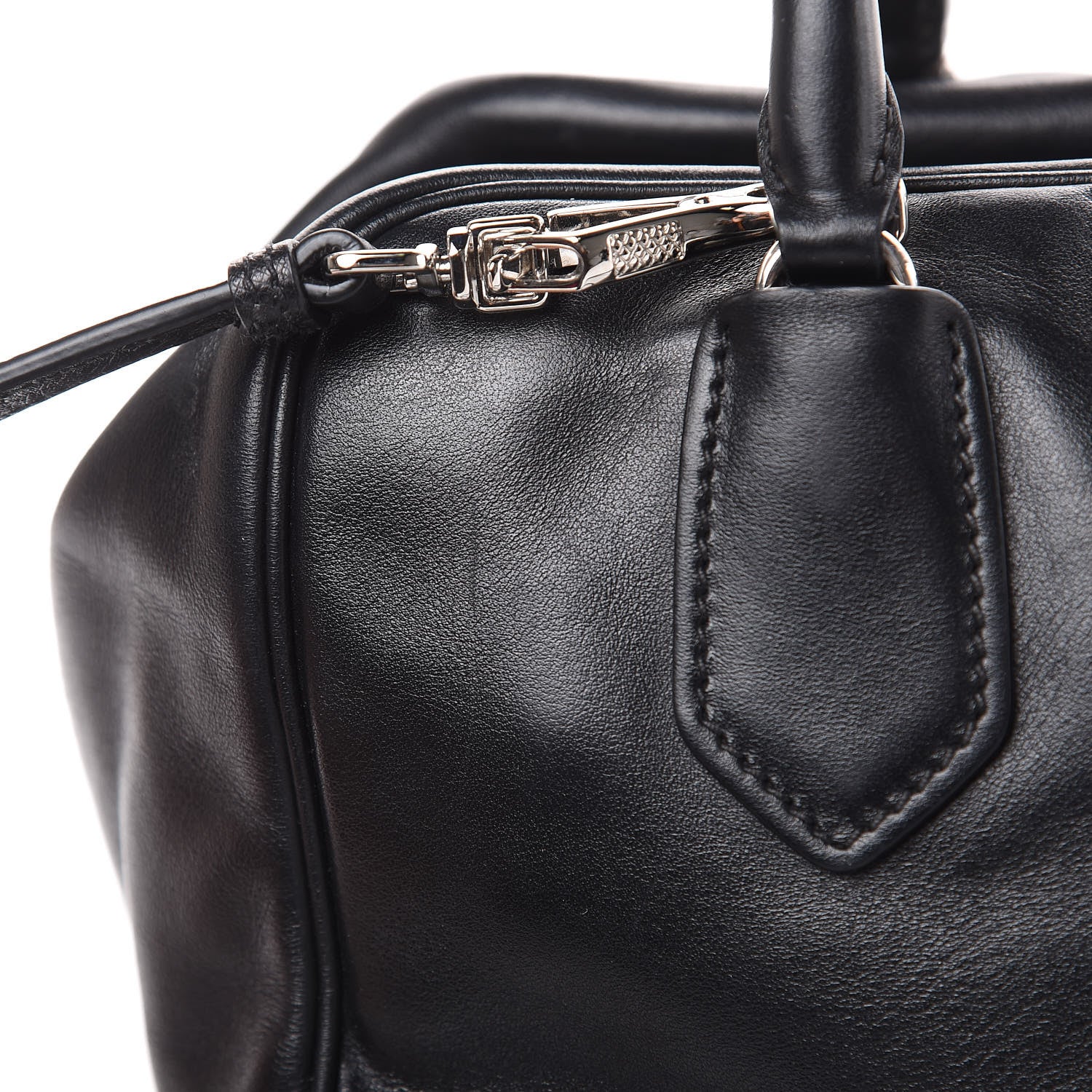 Prada Soft Calf Medium Inside Tote Black Mughetto 14 of 20