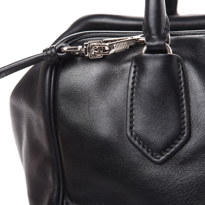 Prada Soft Calf Medium Inside Tote Black Mughetto 14 of 20