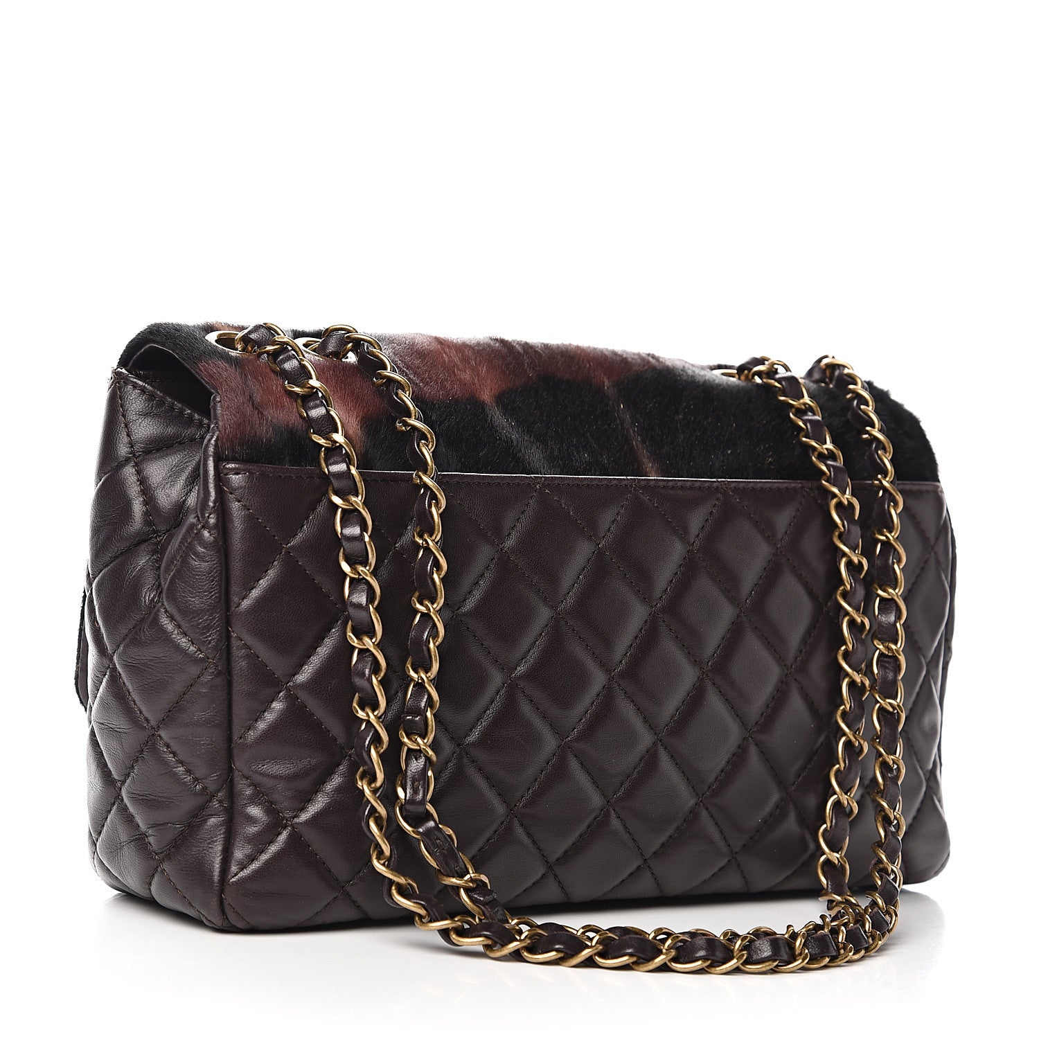 Chanel Pony Hair Lambskin Medium Paris Dallas Single Flap Gold 2 of 10