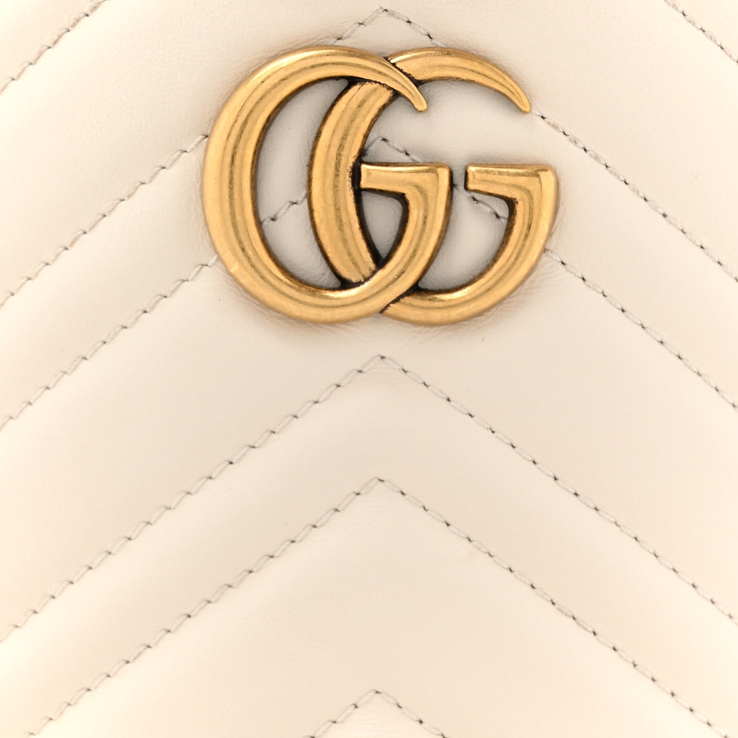 Gucci Calfskin Matelasse Mini GG Marmont 2.0 Bucket Bag White 8 of 12