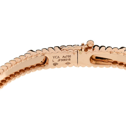 Van Cleef & Arpels 18K Rose Gold Diamond Perlee Sweet Clovers Bracelet L 3 of 4