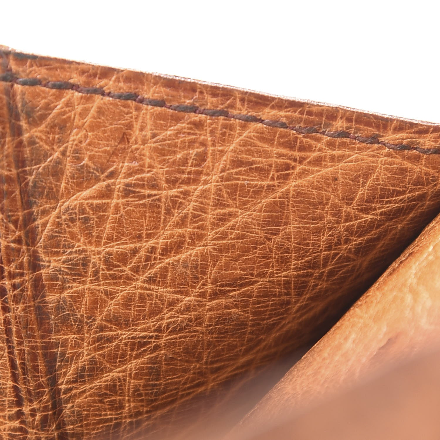 Hermes Ostrich Bearn Wallet Gold 7 of 15