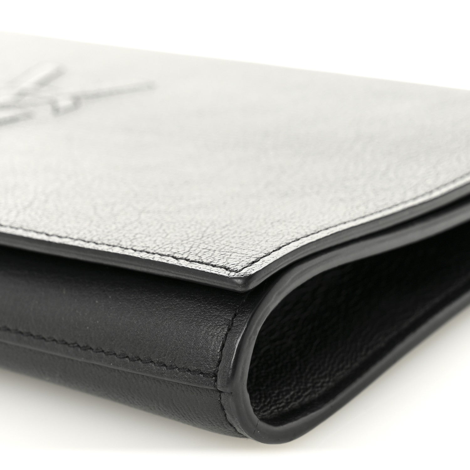 Saint Laurent Calfskin Monogram Large Belle De Jour Clutch Black 10 of 11