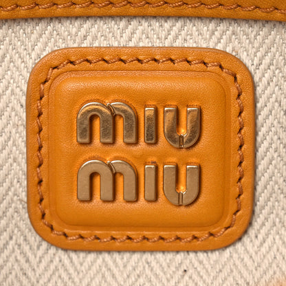 Miu Miu Suede Padded Regular Arcadie Top Handle Bag Whiskey 7 of 17