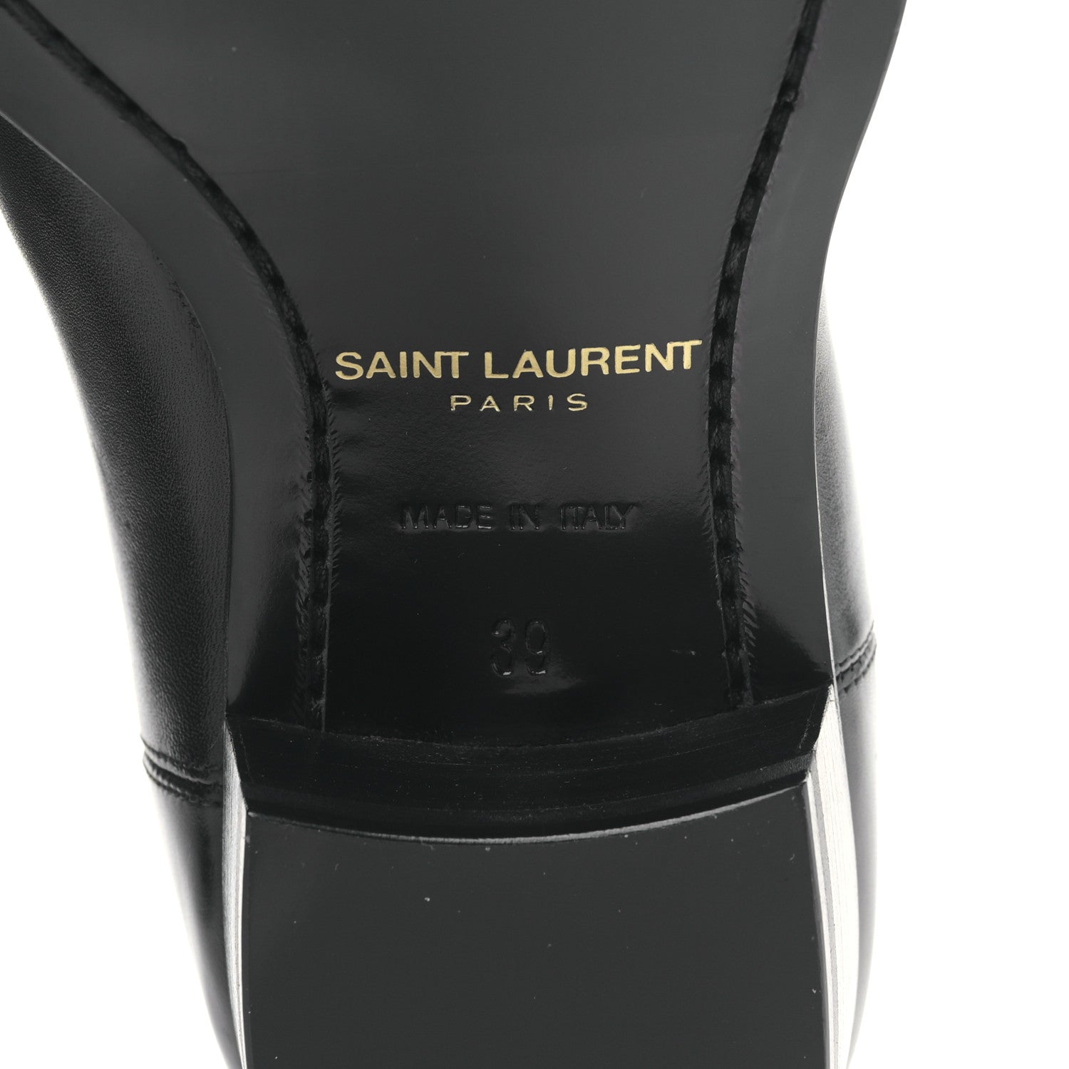 Saint Laurent Calfskin Mens Wyatt Chelsea Boots 39 Black 6 of 9