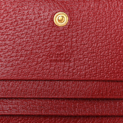 Gucci GG Supreme Monogram Flora Web Ophidia Card Case Red 6 of 7