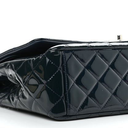 Chanel Patent Quilted Maxi Double Flap Navy 8 of 10