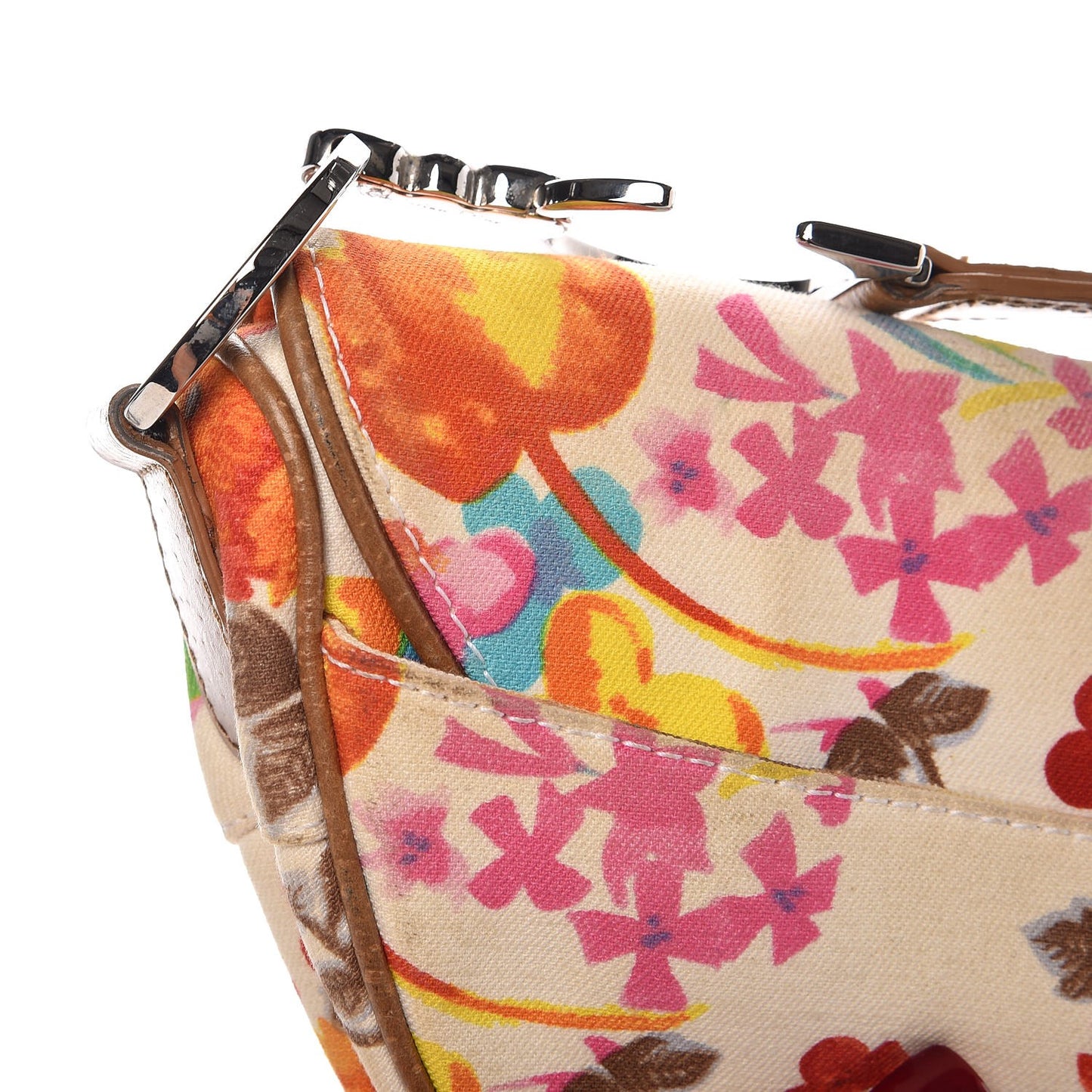 Canvas Floral Saddle Bag