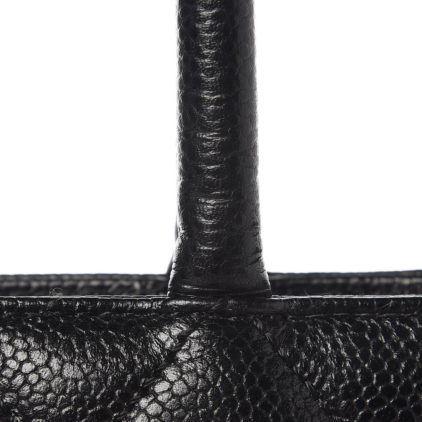 Caviar Quilted Medallion Tote Black