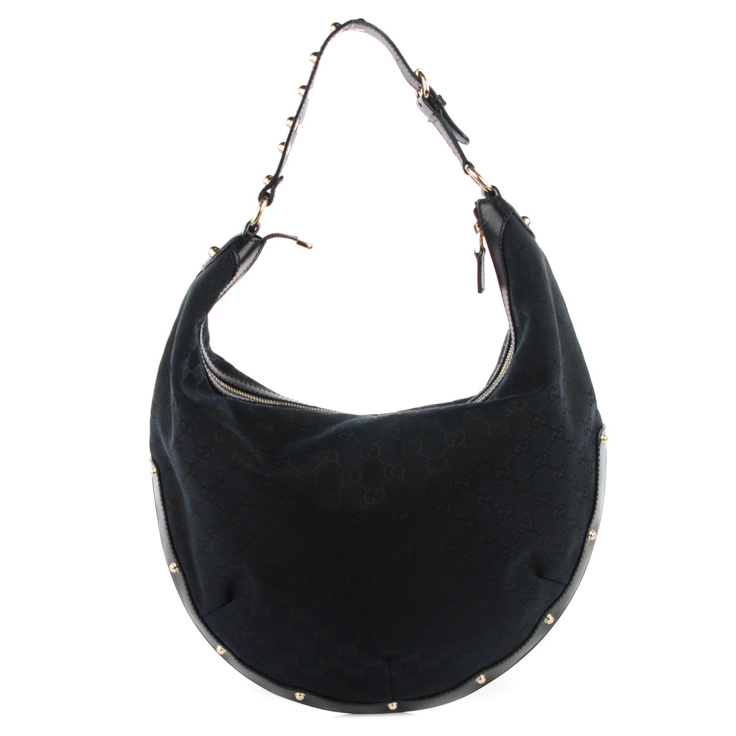 Gucci Monogram Biba Hobo Black 1 of 7