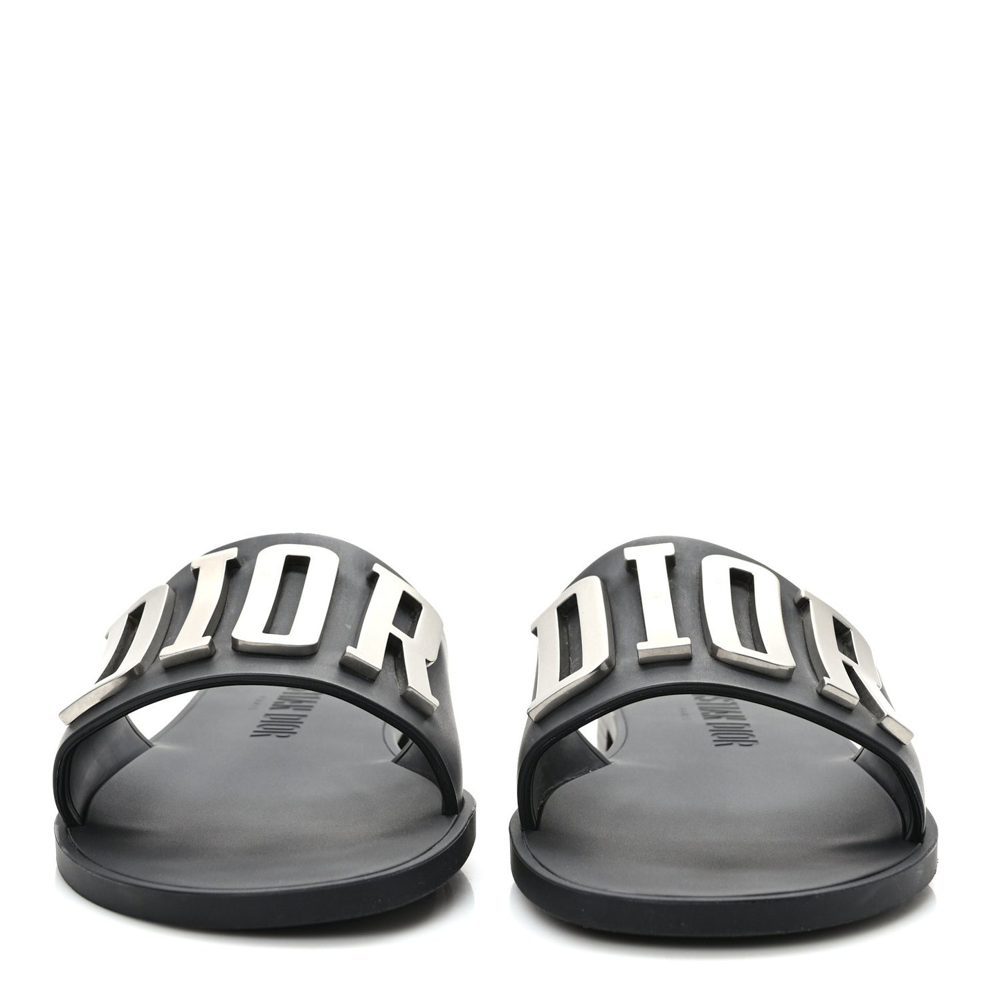 Calfskin Dio(r)evolution 10mm Slide Sandals 39 Black