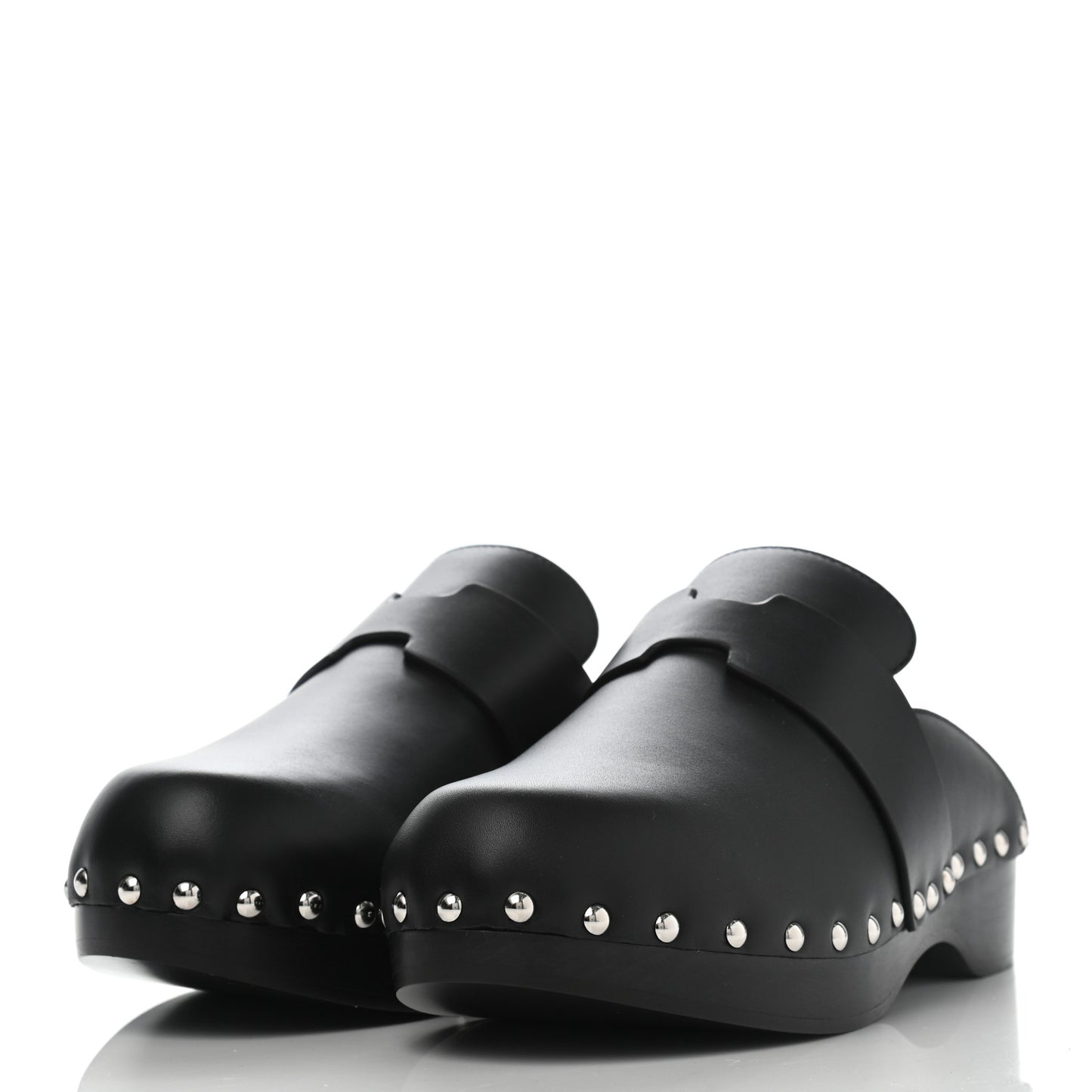 Calfskin Calya Mules 37 Black