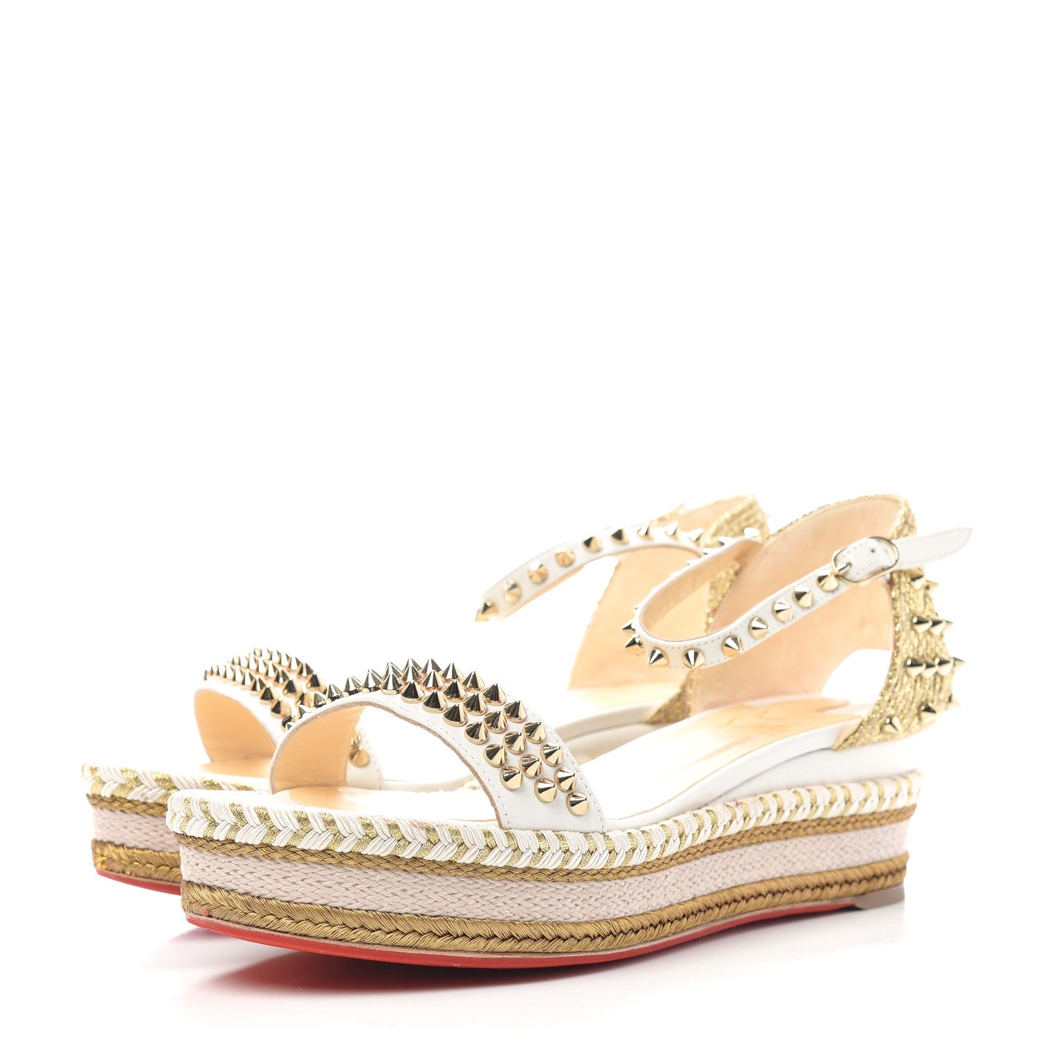 Christian Louboutin Shiny Nappa Madmonica 60 Platform Sandals 40 Version Latte 3 of 9