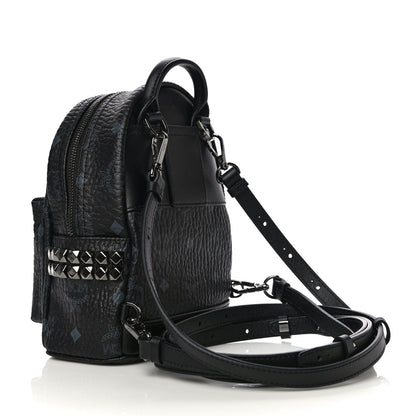 MCM Visetos Side Stud X-Mini Stark Bebe Boo Backpack Black 3 of 10