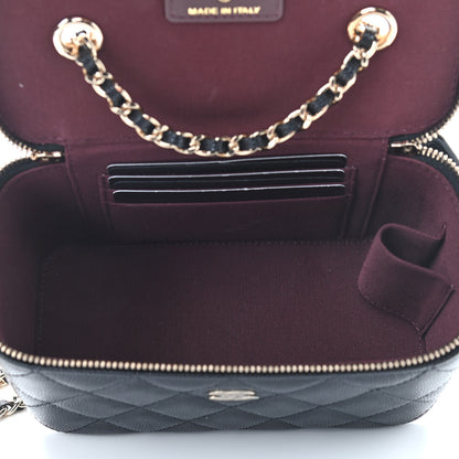 Chanel Caviar Quilted Small Vanity Case With Chain Black 5 of 9