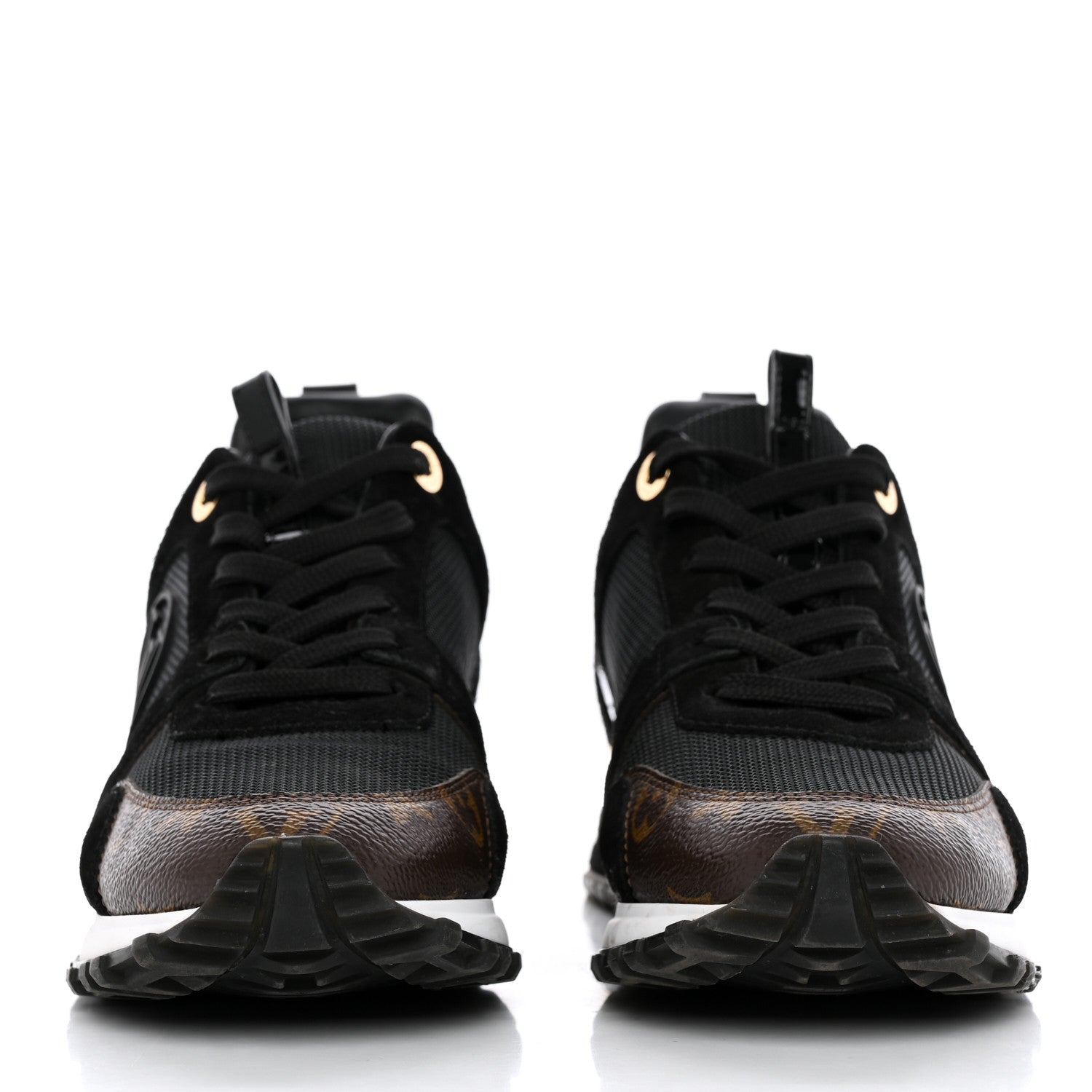 Louis Vuitton Suede Monogram Run Away Sneakers 38 Black 2 of 8
