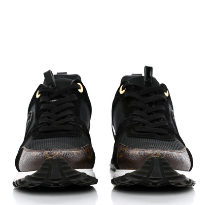 Louis Vuitton Suede Monogram Run Away Sneakers 38 Black 2 of 8