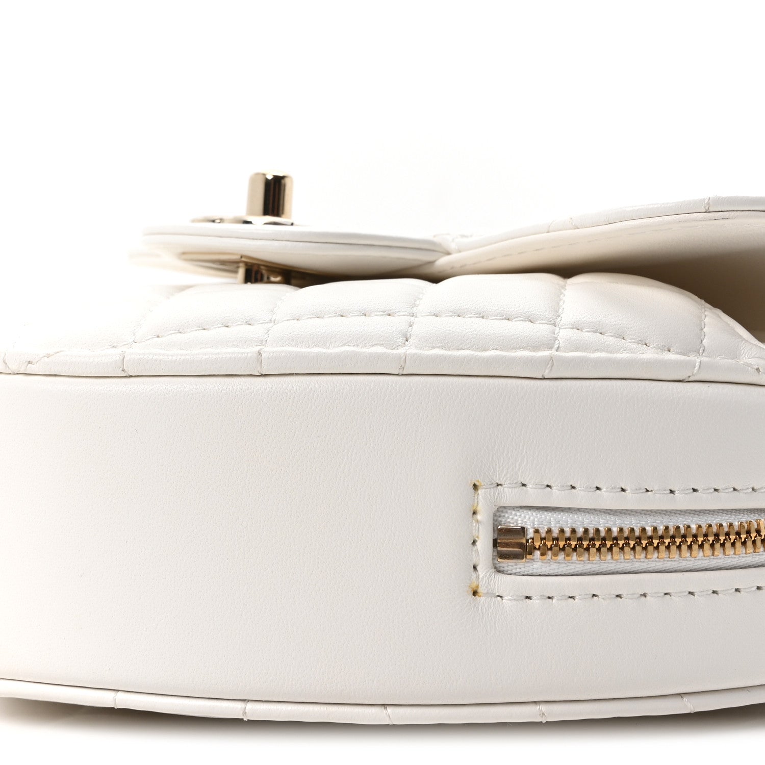 Chanel Lambskin Quilted CC In Love Heart Bag White 10 of 11