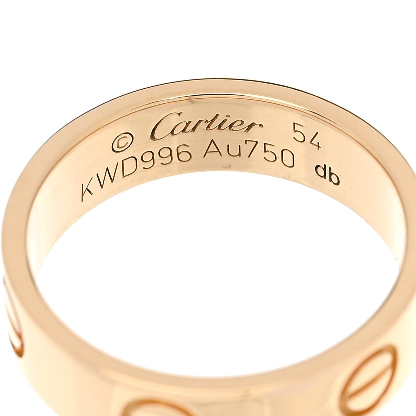 18K Yellow Gold 5.5mm LOVE Ring 54 6.75