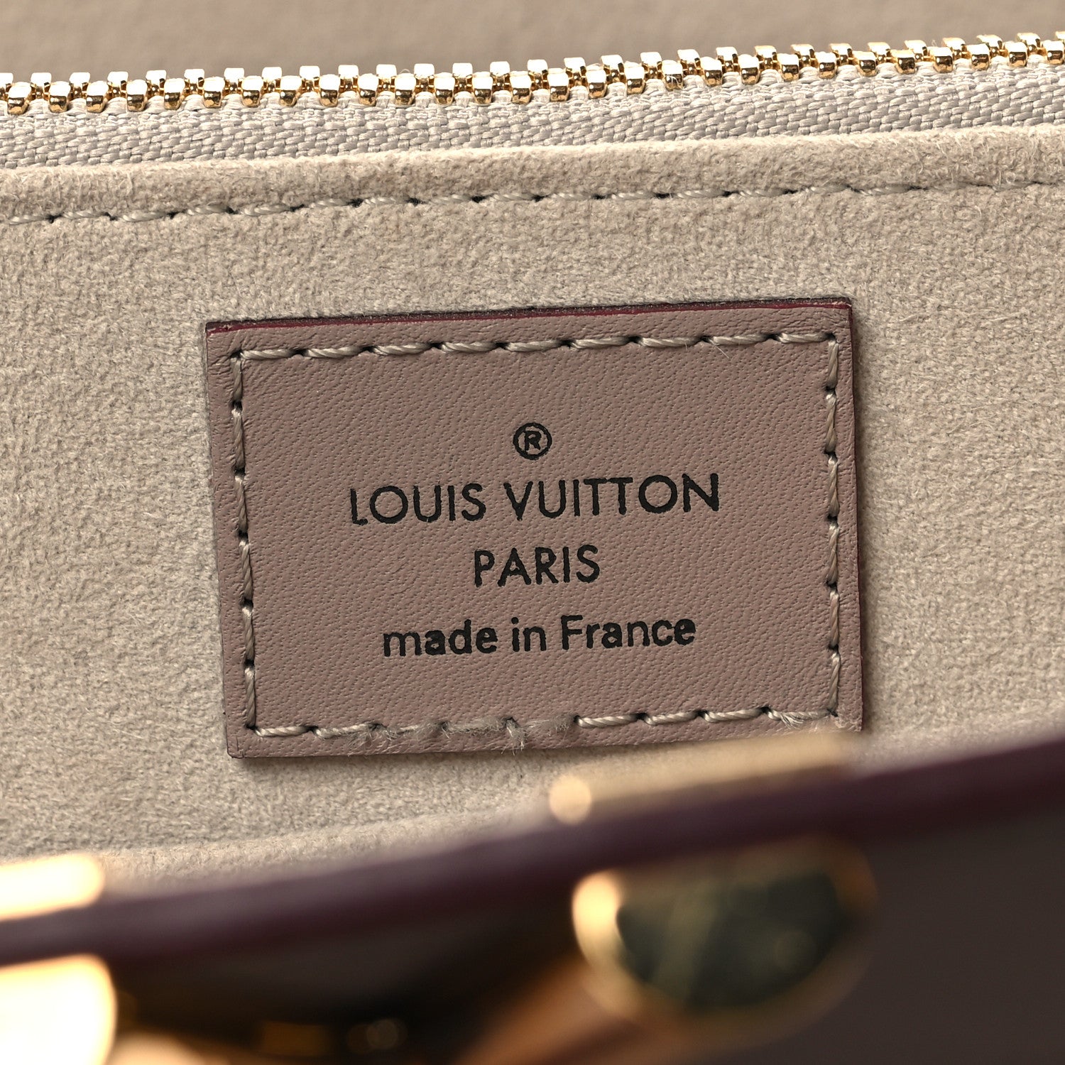 Louis Vuitton Monogram Cuir Plume Very Tote MM Mastic Raisin 6 of 10