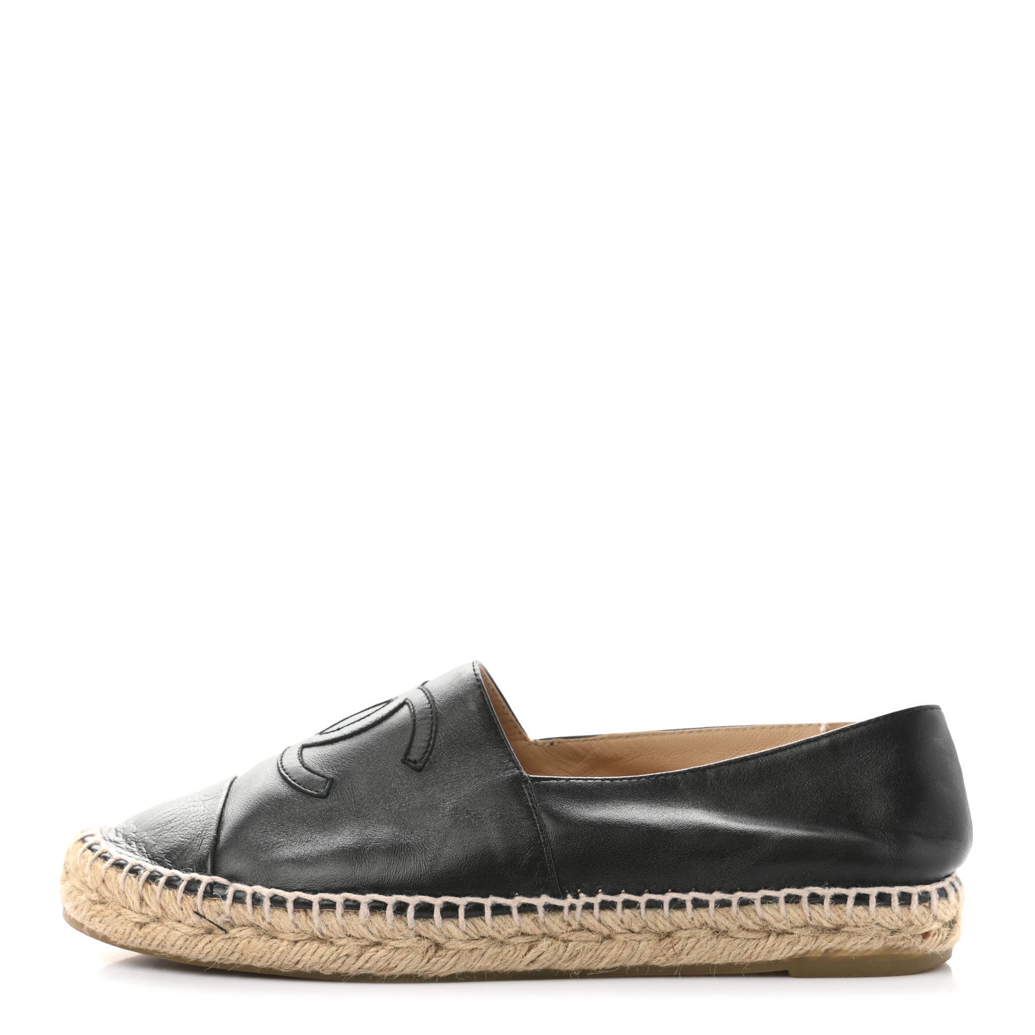 Chanel Lambskin CC Espadrilles 39 Black 1 of 9