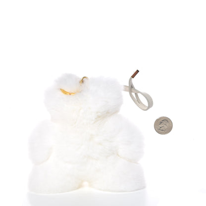 Prada Fur Rabbit Charm White Pink 2 of 4