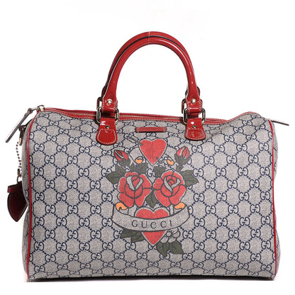 Gucci GG Plus Monogram Tattoo Heart Medium Joy Boston Red 1 of 8