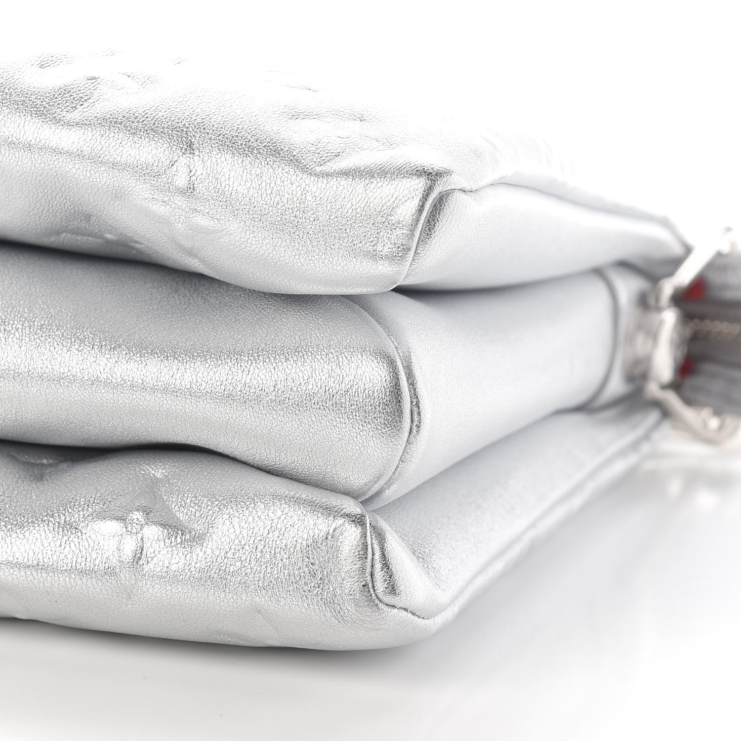 Louis Vuitton Metallic Lambskin Embossed Monogram Coussin PM Silver 8 of 8