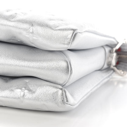 Louis Vuitton Metallic Lambskin Embossed Monogram Coussin PM Silver 8 of 8