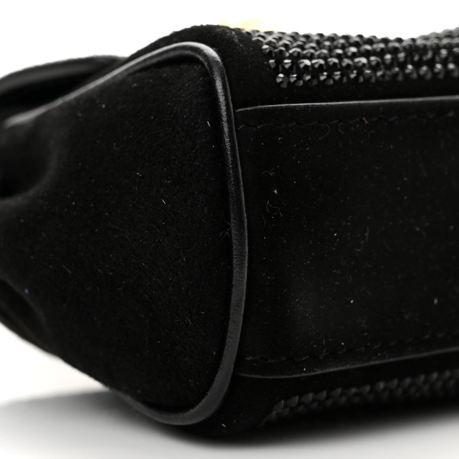 Versace Suede Crystal Studded Micro La Medusa Bag Black 8 of 9