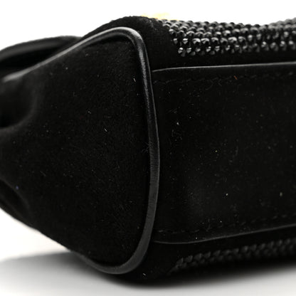 Versace Suede Crystal Studded Micro La Medusa Bag Black 8 of 9