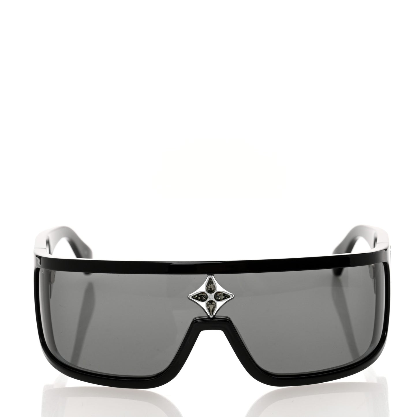 Acetate Crystal Cyclone Sport Mask Sunglasses Z1741U Black