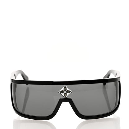 Louis Vuitton Acetate Crystal Cyclone Sport Mask Sunglasses Z1741U Black 2 of 7