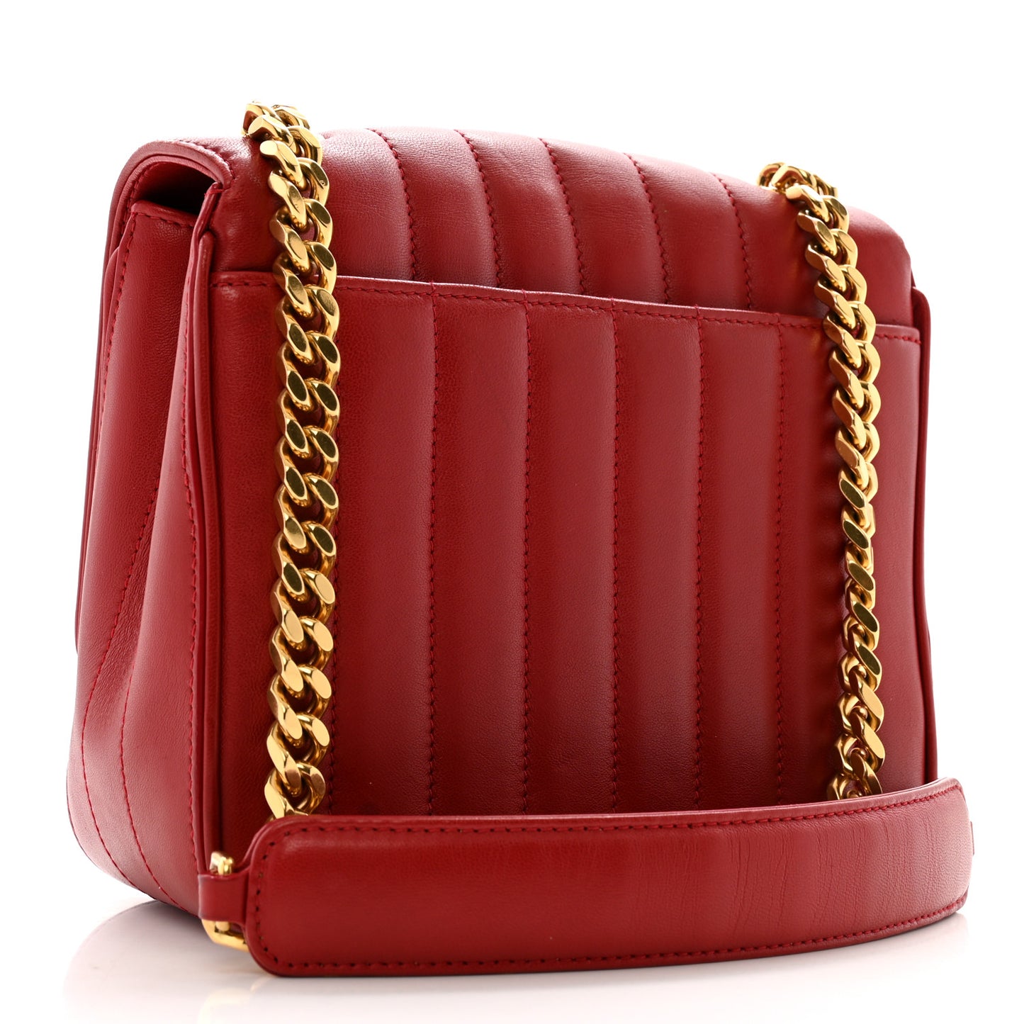 Lambskin Matelasse Monogram Medium Vicky Chain Bag Rouge Eros