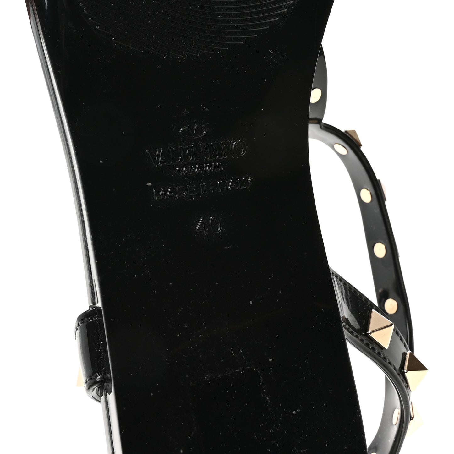 PVC Jelly Rockstud Caged Sandals 40 Black