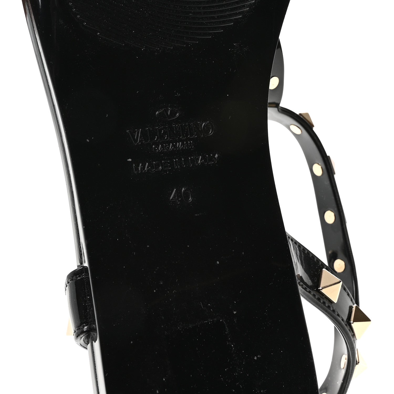 Valentino Garavani PVC Jelly Rockstud Caged Sandals 40 Black 8 of 8