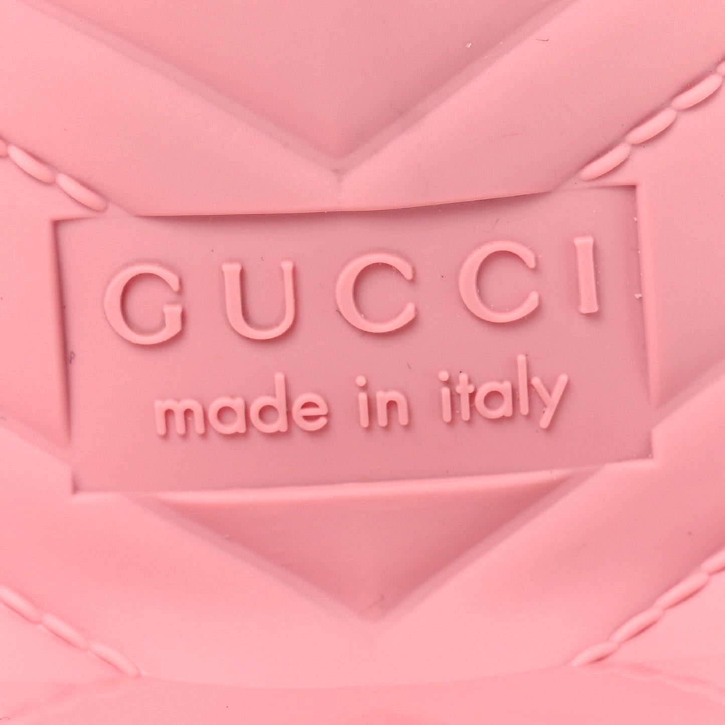 Rubber Gucci Logo Womens Platform 20/60mm Slide Sandals 38 Wild Rose